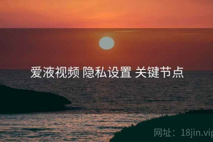 爱液视频 隐私设置 关键节点