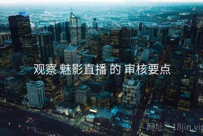 观察 魅影直播 的 审核要点