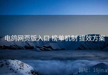 电鸽网页版入口 榜单机制 提效方案