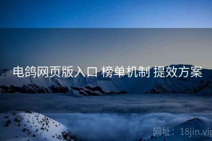 电鸽网页版入口 榜单机制 提效方案