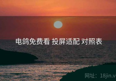 电鸽免费看 投屏适配 对照表