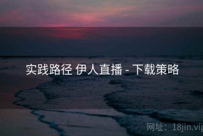 实践路径 伊人直播 - 下载策略