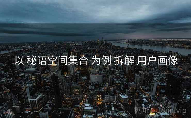 以 秘语空间集合 为例 拆解 用户画像