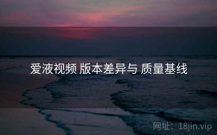 爱液视频 版本差异与 质量基线