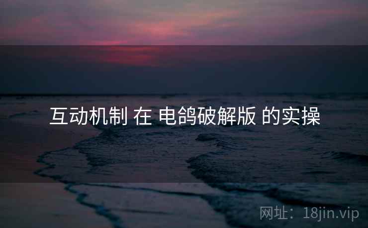 互动机制 在 电鸽破解版 的实操