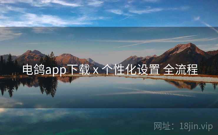 电鸽app下载 x 个性化设置 全流程