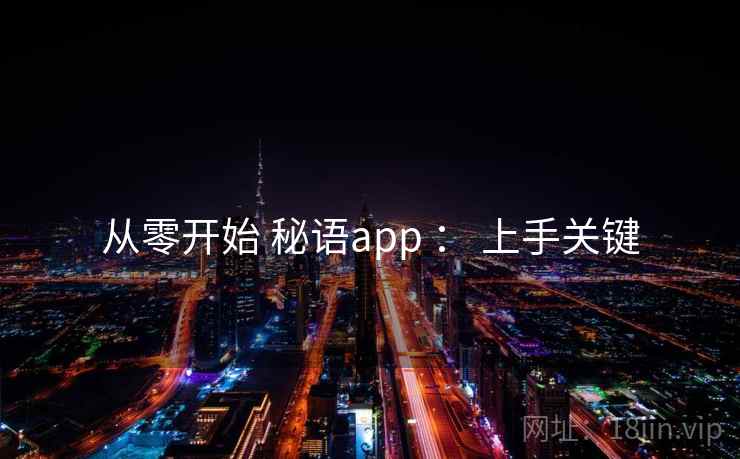 从零开始 秘语app ： 上手关键