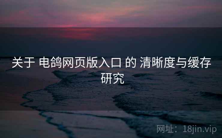关于 电鸽网页版入口 的 清晰度与缓存 研究