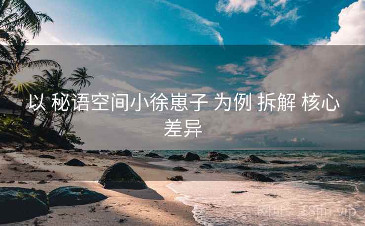 以 秘语空间小徐崽子 为例 拆解 核心差异