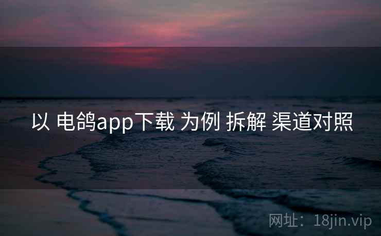 以 电鸽app下载 为例 拆解 渠道对照