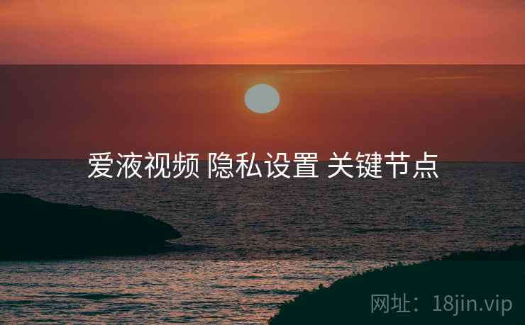 爱液视频 隐私设置 关键节点