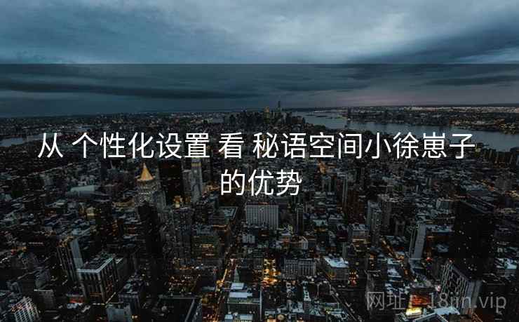 从 个性化设置 看 秘语空间小徐崽子 的优势