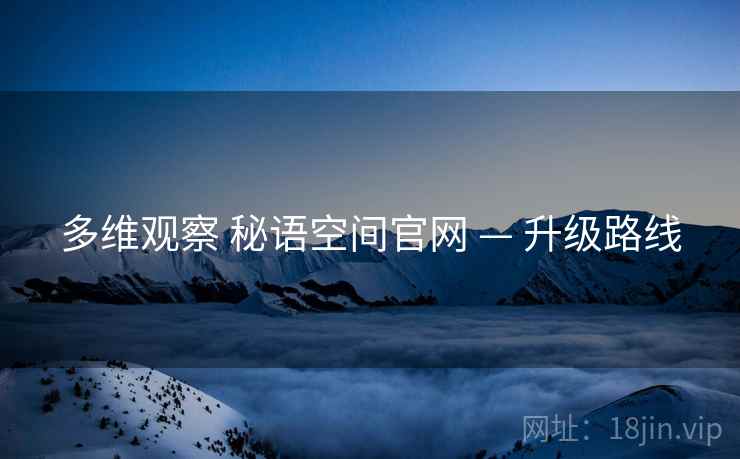 多维观察 秘语空间官网 — 升级路线