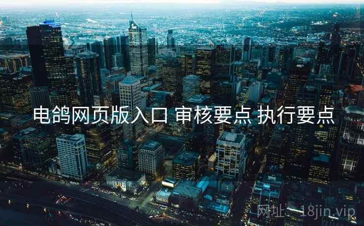电鸽网页版入口 审核要点 执行要点