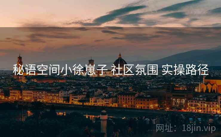 秘语空间小徐崽子 社区氛围 实操路径